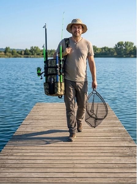 Termolu 4 Olta Kapasiteli Balıkçı Çantası – Su İtici, Ergonomik, Termos Bölmeli